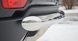 6 699 р. Одинарная защита заднего бампера из трубы диаметром 76 мм SLITKOFF Jeep Grand Cherokee WK2 дорестайлинг (2010-2013)  с доставкой в г. Воронеж. Увеличить фотографию 2