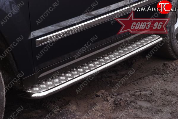 15 434 р. Защита переднего бампера одинарная Souz-96 (d60).  Jeep Grand Cherokee  WK (2004-2010)  с доставкой в г. Воронеж