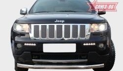 16 739 р. Защита переднего бампера одинарная Souz-96 (d76) Jeep Grand Cherokee WK2 дорестайлинг (2010-2013)  с доставкой в г. Воронеж. Увеличить фотографию 2