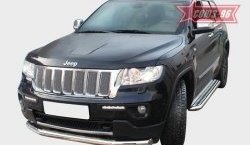 16 739 р. Защита переднего бампера одинарная Souz-96 (d76) Jeep Grand Cherokee WK2 дорестайлинг (2010-2013)  с доставкой в г. Воронеж. Увеличить фотографию 3