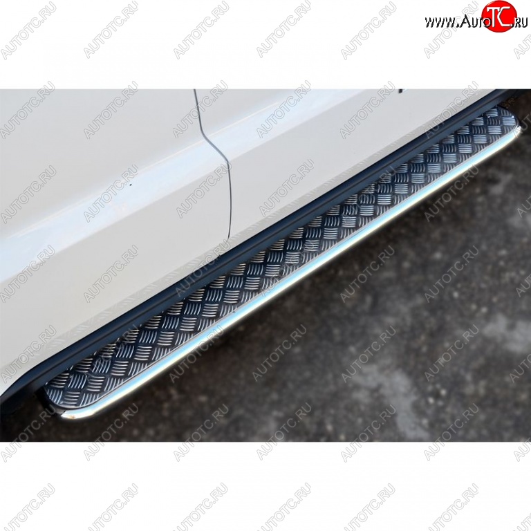 22 999 р. Широкая защита порогов с трубой диаметром 42 мм SLITKOFF v2  Jeep Grand Cherokee  WK2 (2010-2013) дорестайлинг  с доставкой в г. Воронеж