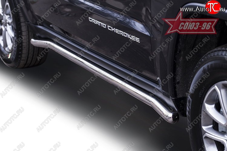 12 734 р. Защита порогов Souz-96 (d60)  Jeep Grand Cherokee  WK2 (2010-2013) дорестайлинг  с доставкой в г. Воронеж