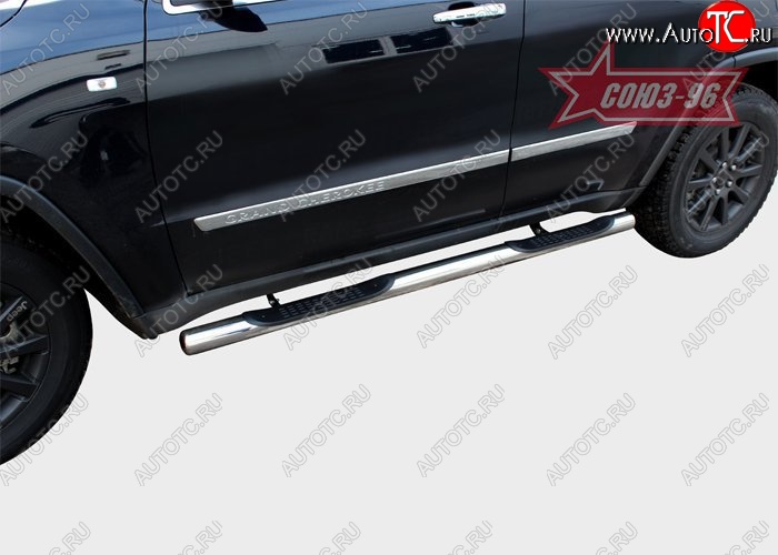 17 954 р. Защита порогов с проступью Souz-96 (d76)  Jeep Grand Cherokee  WK2 (2010-2013) дорестайлинг  с доставкой в г. Воронеж