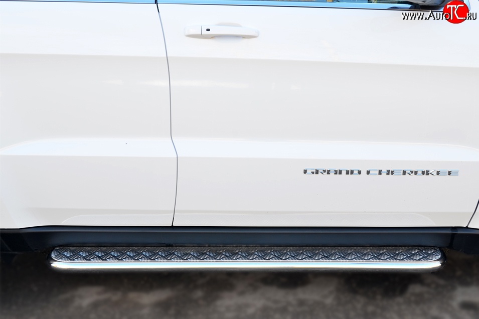 24 649 р. Широкая защита порогов SLITKOFF  Jeep Grand Cherokee  WK2 (2010-2013) дорестайлинг  с доставкой в г. Воронеж