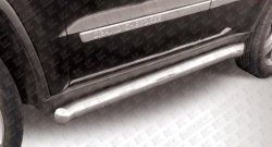 Защита порогов из круглой трубы диаметром 76 мм с загнутыми краями Slitkoff Jeep Grand Cherokee  WK2 (2010-2013) дорестайлинг