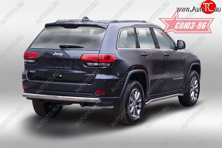 13 679 р. Защита заднего бампера Souz-96 рестайлинг (овал 75х42) Jeep Grand Cherokee WK2 дорестайлинг (2010-2013)  с доставкой в г. Воронеж