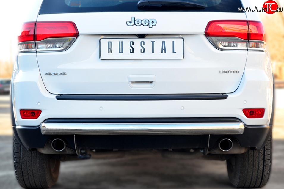 14 599 р. Одинарная защита заднего бампера из трубы диаметром 76 мм SLITKOFF Jeep Grand Cherokee WK2 дорестайлинг (2010-2013)  с доставкой в г. Воронеж