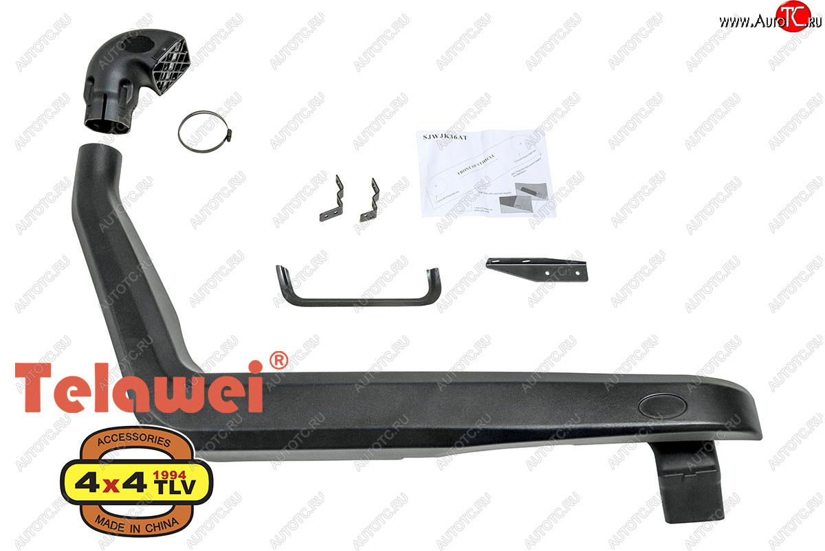 9 419 р. Шноркель Telawei (3.6L c 2012, 2.8 CRD до 2011) Jeep Wrangler JK 3 дв. дорестайлинг (2006-2010)  с доставкой в г. Воронеж