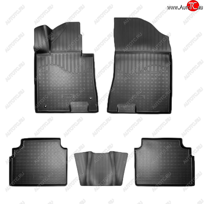 2 399 р. Коврики салона Norplast  KIA K5  DL (2019-2022) (Цвет: черный)  с доставкой в г. Воронеж