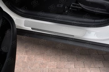 1 889 р. Пороги накладки Russtal KIA Seltos (2019-2025) (Нержавейка полированная)  с доставкой в г. Воронеж. Увеличить фотографию 2