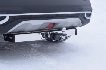 18 039 р. Фаркоп Petroil Tuning (съемный квадрат, с нержавеющей пластиной) KIA Seltos (2019-2025)  с доставкой в г. Воронеж. Увеличить фотографию 4