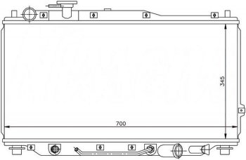 Радиатор двигателя SAT (пластинчатый, 1.5/1.6, АКПП) KIA Shuma (1997-2001)