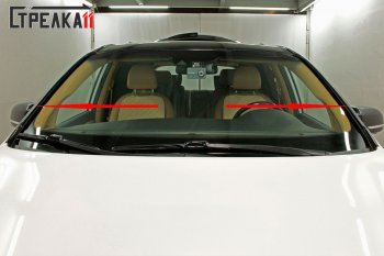 1 699 р. Водостоки (дефлектора) лобового стекла Стрелка 11  KIA Carnival  YP (2014-2020) минивэн дорестайлинг , минивэн рестайлинг  с доставкой в г. Воронеж. Увеличить фотографию 4