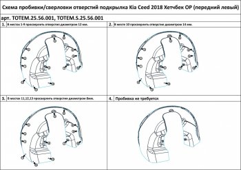 Правый подкрылок передний TOTEM (с шумоизоляцией) KIA Ceed 3 CD универсал (2018-2025)