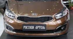 1 639 р. Реснички на фары (рестайлинг, хетчбек) RA  KIA Ceed  2 JD (2015-2018) рестайлинг, хэтчбэк (Поверхность глянец (под окраску), Неокрашенные)  с доставкой в г. Воронеж. Увеличить фотографию 5