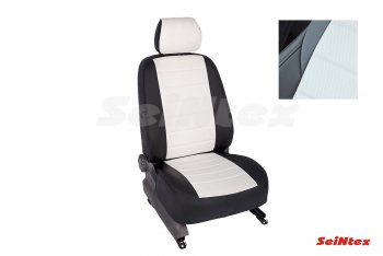Чехлы для сидений Seintex (экокожа) KIA Ceed 1 ED дорестайлинг, хэтчбэк 5 дв. (2006-2010) (Черный+белый)