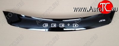 999 р. Дефлектор капота (рестайлинг) Russtal (короткий) KIA Ceed 1 ED дорестайлинг, хэтчбэк 5 дв. (2006-2010)  с доставкой в г. Воронеж