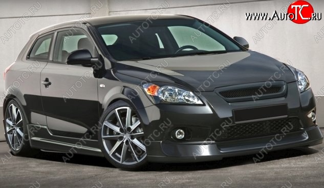 1 649 р. Реснички на фары CT v1 KIA Ceed 1 ED дорестайлинг, хэтчбэк 5 дв. (2006-2010) (Неокрашенные)  с доставкой в г. Воронеж