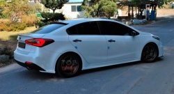 5 499 р. Накладки на задний бампер Drive  KIA Cerato  3 YD (2013-2016) дорестайлинг седан (Неокрашенная)  с доставкой в г. Воронеж. Увеличить фотографию 2