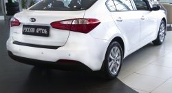1 159 р. Защитная накладка на задний бампер RA KIA Cerato 3 YD дорестайлинг седан (2013-2016)  с доставкой в г. Воронеж. Увеличить фотографию 4