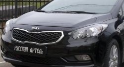 1 299 р. Реснички на фары RA KIA Cerato 3 YD дорестайлинг седан (2013-2016) (Неокрашенные)  с доставкой в г. Воронеж. Увеличить фотографию 2