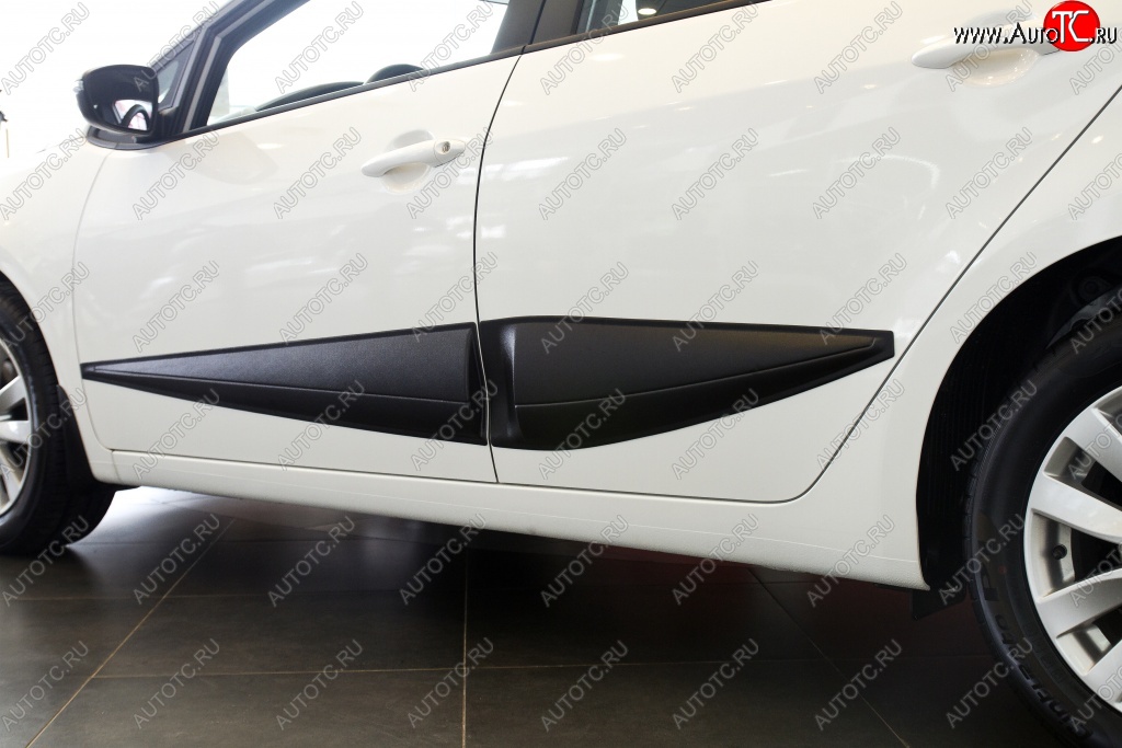 4 129 р. Молдинги RA (широкие, комплект на 4 двери)  KIA Cerato  4 BD (2018-2025) дорестайлинг седан, рестайлинг седан (Поверхность глянец (под окраску), Неокрашенные)  с доставкой в г. Воронеж