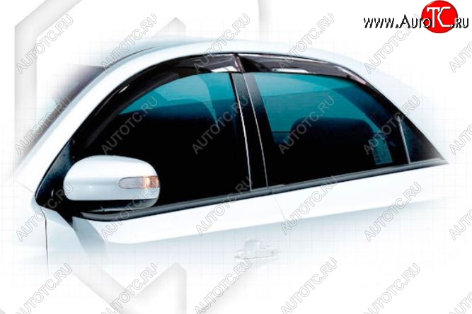 1 989 р. Дефлектора окон CA-Plastiс KIA Cerato 2 TD седан (2008-2013) (Classic полупрозрачный, Без хром.молдинга)  с доставкой в г. Воронеж