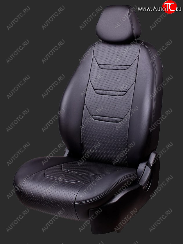 10 299 р. Чехлы для сидений Lord Autofashion Турин 2 (экокожа)  KIA Cerato  2 TD (2008-2013) седан (Черный, вставка черный/черный, вставка черный)  с доставкой в г. Воронеж