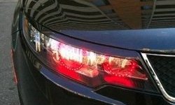 1 649 р. Реснички на фары CT KIA Cerato 2 TD седан (2008-2013) (Неокрашенные)  с доставкой в г. Воронеж. Увеличить фотографию 2