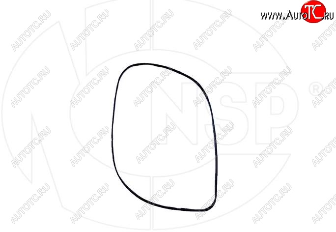 819 р. Зеркальный элемент зеркала заднего вида NSP (с обогревом, левый) KIA Cerato 2 TD седан (2008-2013)  с доставкой в г. Воронеж