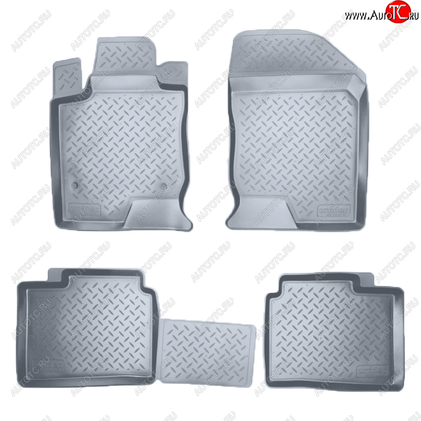 3 199 р. Коврики салона Norplast Unidec  KIA Magentis (2005-2010) (Цвет: серый)  с доставкой в г. Воронеж