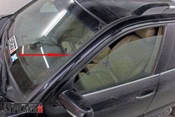 1 699 р. Водостоки (дефлектора) лобового стекла Стрелка 11 KIA Mohave HM дорестайлинг (2008-2017)  с доставкой в г. Воронеж. Увеличить фотографию 2