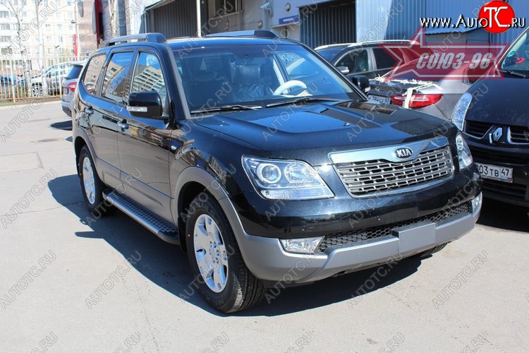 9 899 р. Пороги из алюминиевого профиля Souz-96 KIA Mohave HM дорестайлинг (2008-2017)  с доставкой в г. Воронеж