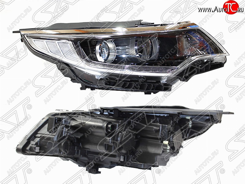 8 399 р. Фара передняя SAT (правая, галоген, LED) KIA Optima 4 JF дорестайлинг седан (2016-2018)  с доставкой в г. Воронеж