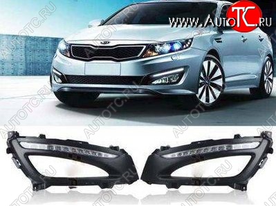 21 599 р. Дневные ходовые огни СТ KIA Optima 3 TF дорестайлинг седан (2010-2013)  с доставкой в г. Воронеж