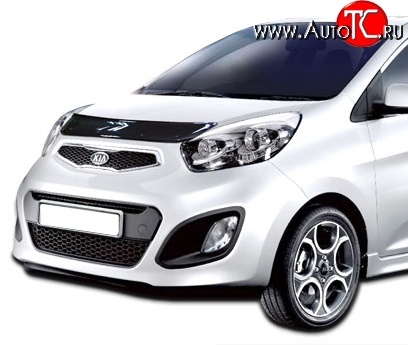 529 р. Дефлектор капота NovLine KIA Picanto 2 TA хэтчбэк 3 дв. дорестайлинг (2011-2015)  с доставкой в г. Воронеж