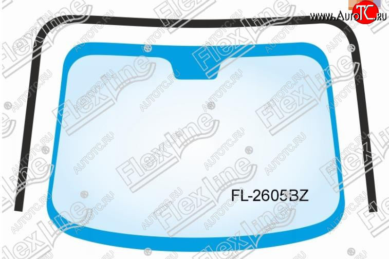 2 199 р. Молдинг лобового стекла FlexLine KIA Rio 2 JB дорестайлинг, хэтчбэк 5 дв. (2005-2009)  с доставкой в г. Воронеж