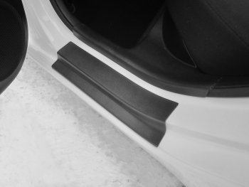 1 329 р. Пороги накладки дверей Petroil Tuning  KIA Rio  3 QB (2015-2017) рестайлинг седан  с доставкой в г. Воронеж. Увеличить фотографию 4