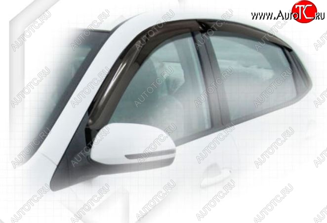 2 099 р. Дефлектора окон CA-Plastiс KIA Rio 3 QB дорестайлинг седан (2011-2015) (Classic полупрозрачный, Без хром.молдинга, Крепление только на скотч)  с доставкой в г. Воронеж