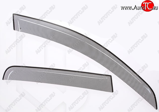 2 199 р. Дефлектора окон CA-Plastic KIA Rio 3 QB дорестайлинг седан (2011-2015) (Шелкография черная, Без хром.молдинга, Крепление только на скотч)  с доставкой в г. Воронеж