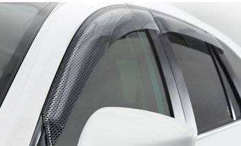 2 199 р. Дефлектора окон CA-Plastic KIA Rio 3 QB дорестайлинг седан (2011-2015) (Серия Art графит, Без хром.молдинга, Крепление только на скотч)  с доставкой в г. Воронеж. Увеличить фотографию 2
