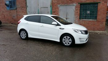 4 099 р. Пороги накладки Drive  Hyundai Solaris  RBr (2010-2017), KIA Rio  3 QB (2011-2017) (Неокрашенные)  с доставкой в г. Воронеж. Увеличить фотографию 4