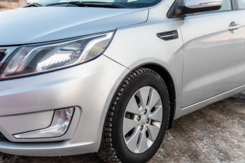 4 549 р. Защитные накладки на арки ArtForm KIA Rio 3 QB дорестайлинг седан (2011-2015) (Поверхность: шагрень)  с доставкой в г. Воронеж. Увеличить фотографию 3