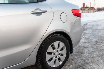 4 549 р. Защитные накладки на арки ArtForm KIA Rio 3 QB дорестайлинг седан (2011-2015) (Поверхность: шагрень)  с доставкой в г. Воронеж. Увеличить фотографию 2