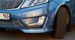3 799 р. Накладки на передний бампер BS KIA Rio 3 QB дорестайлинг седан (2011-2015) (Неокрашенная)  с доставкой в г. Воронеж. Увеличить фотографию 4