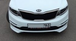 3 799 р. Накладки на передний бампер (рестайлинг) BS  KIA Rio  3 QB (2015-2017) рестайлинг седан (Неокрашенная)  с доставкой в г. Воронеж. Увеличить фотографию 2