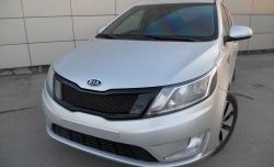 3 639 р. Решётка радиатора Pandora  KIA Rio  3 QB (2011-2015) дорестайлинг седан, дорестайлингхэтчбек5дв. (Неокрашенная)  с доставкой в г. Воронеж. Увеличить фотографию 6