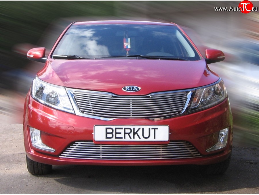 4 999 р. Декоративная вставка решетки радиатора QB Berkut KIA Rio 3 QB дорестайлинг седан (2011-2015)  с доставкой в г. Воронеж