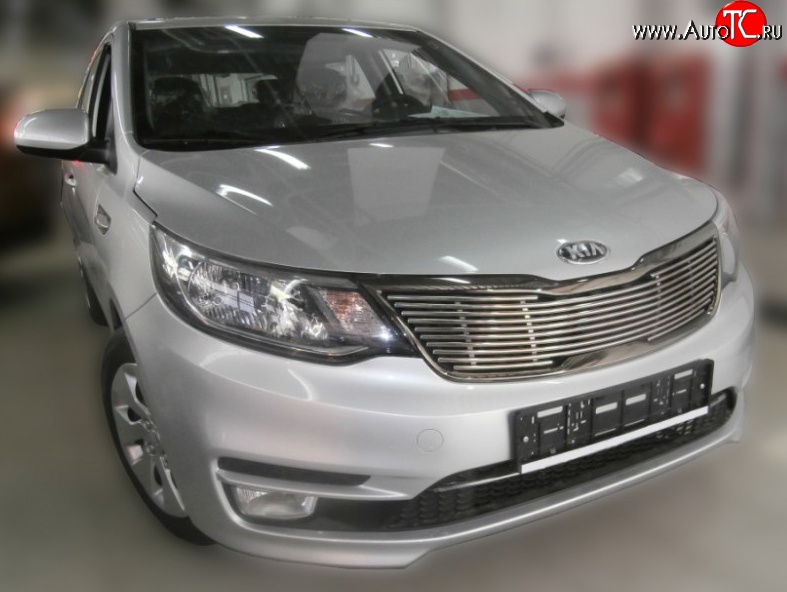 4 899 р. Декоративная вставка решетки радиатора Berkut KIA Rio 3 QB рестайлинг седан (2015-2017)  с доставкой в г. Воронеж