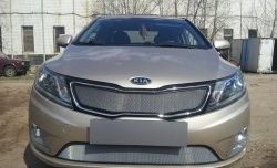1 539 р. Нижняя сетка на бампер Russtal (хром) KIA Rio 3 QB хэтчбек 5 дв. дорестайлинг (2011-2015)  с доставкой в г. Воронеж. Увеличить фотографию 4